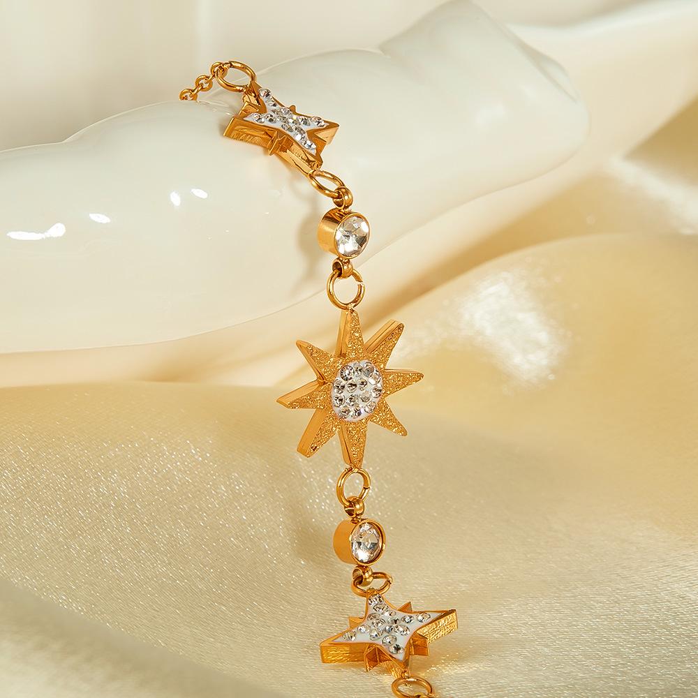 Women's Stainless Steel Starburst Bracelet - Stylish, Chic, and Versatile