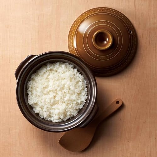 Banko Ware Earthenware Pot, No. 8, Serves 2-3, Medium, 1500ml, Microwave, Oven, and Direct Heat Safe, CLEA AKARI (Brown), Made in Japan, Product Numbe