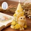 Silicone Mold For DIY Cat-Shaped Flower House Scented Candle Resin Casting Kit