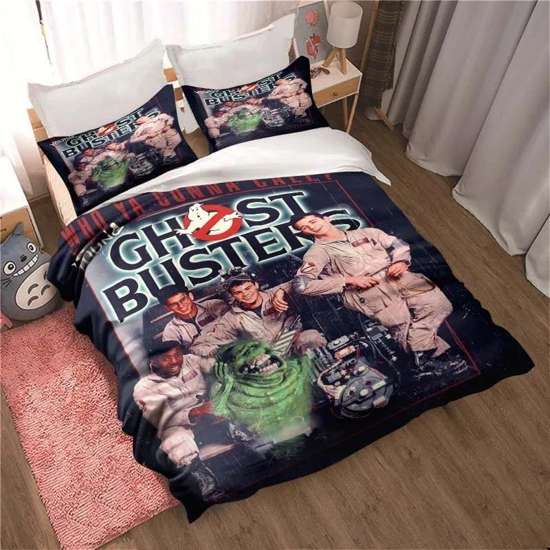 Cartoon Ghostbusters Duvet Cover Pillowcase Bedding Set Adult Boys Girls Bedroom Decoration Children Gift Single Double Size