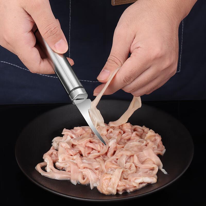 BJ 304 Stainless Steel Shrimp Deveiner Tool, Double-Ended Shrimp Deveiner Knife, Longan Pit Remover, Prawn Deveining Knife