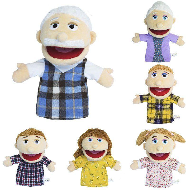 Creative Open Mouth Full Family Hand Puppet Plush Doll Toy For Roleplaying And Storytelling
