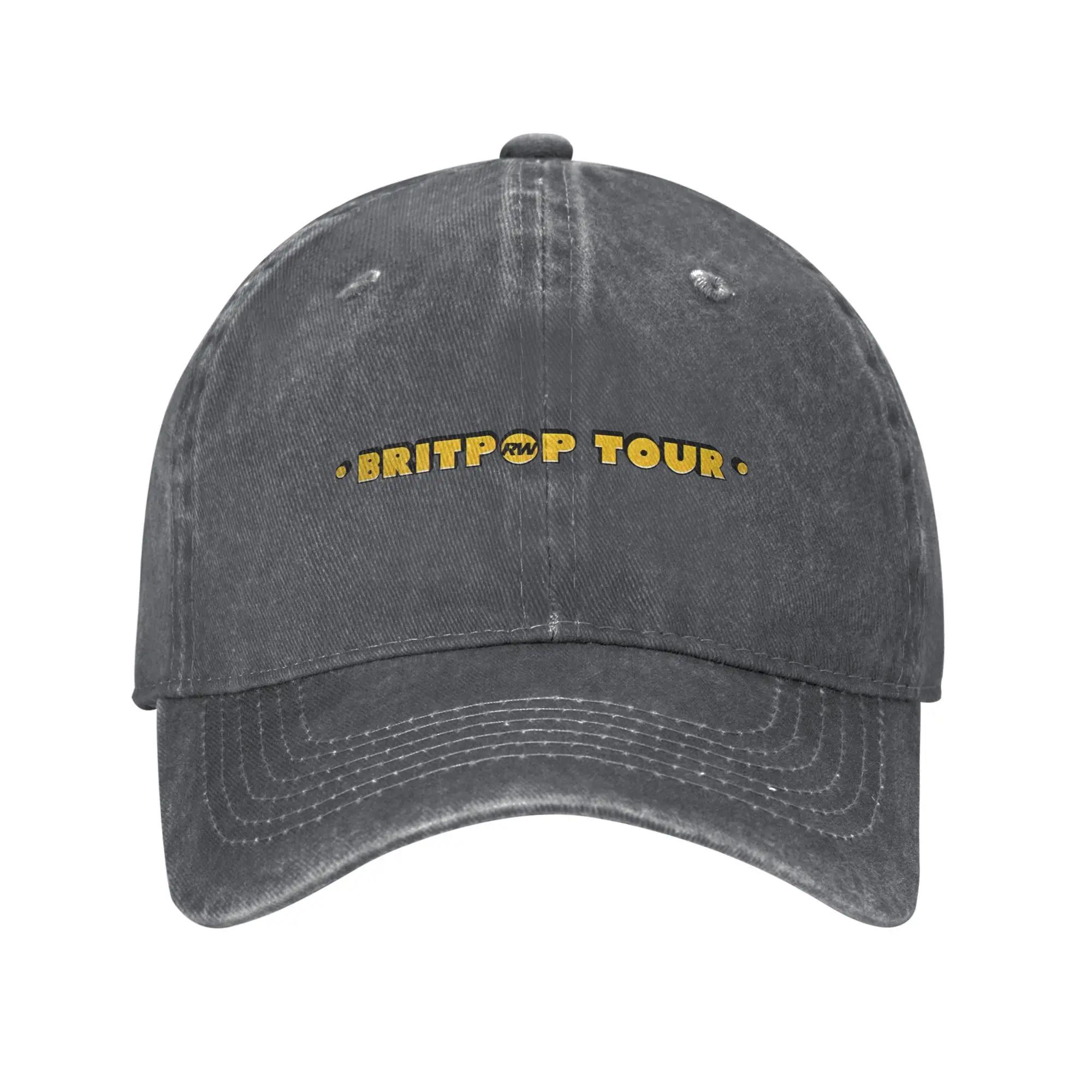 

Robbie Williams Britpop Tour 2025 Baseball Cap Vintage Distressed Denim Concert Sun Cap Unisex Outdoor Summer Adjustable Hat Adjustable
