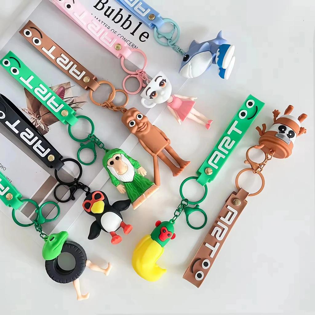Tung Tung Tung Sahur Tralalero Tralala Ballerina Cappuccino Brain Rot Italian Brainrot Keychain Backpack Pendant Halloween For All Ages Kids Adults