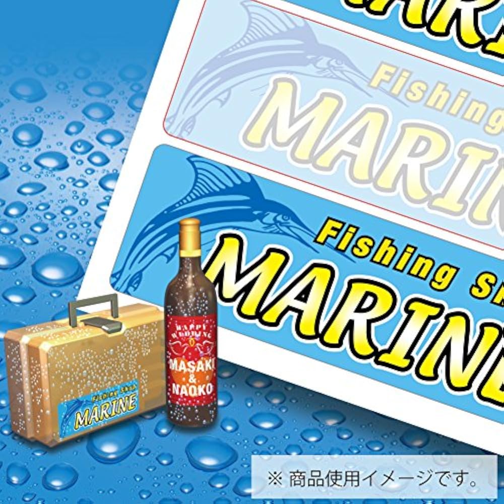 Kokuyo LBP-WP6905N Color Laser Color Copy Water Resistant Labels, 4 Sides, Horizontal, 20 Sheets