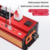 3000W/4000W/6000W High Power Portable Car Inverter Household Intelligent Display Power Inverter 12V/24V To 110V Voltage Converter With Light