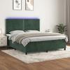 VidaXL Slat Bed Base with Mattress and LED, Upholstered Bed, Double Bed, Adult Bedroom Interior Bed, 3136080
