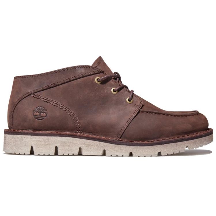 Timberland Chukka Modne Botki Robocze Męskie Buty Ciemnobrązowe A41YAV13