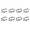 50Pcs Wire Rope Thimble Stainless Steel Cable Rigging Tools for Shipbuilding Industry(M2(2mm) )