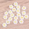 20Pcs 13Mm White Plastic Artificial Daisy Flowers Craft Supplies for Scrapbooking Home Decor Resin Flower Accessory Flower Beads