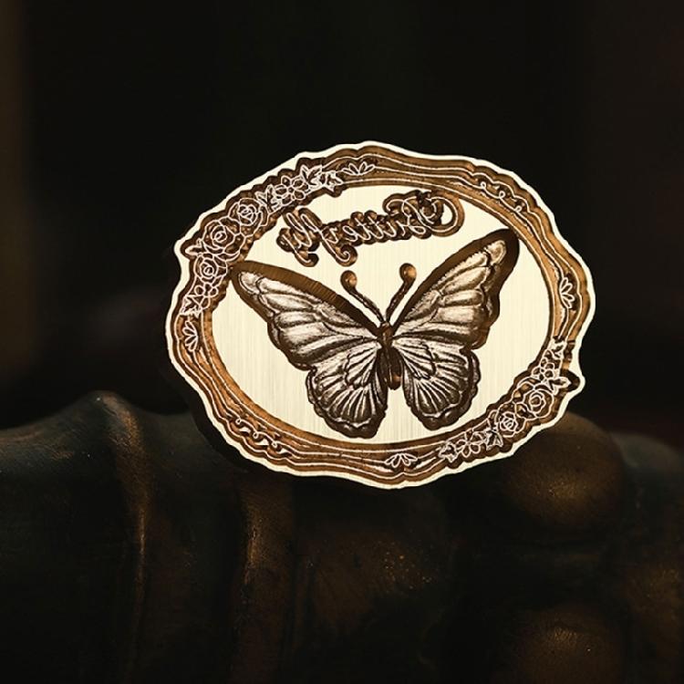 Butterfly Wax Seal Stamp Brass Head Insect Series Sealing Waxed Stamp for Photo Invitation Card Scrapbooking Decorations