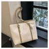 Contrasting color retro large-capacity bag women's autumn and winter new trendy tote bag student leisure commuter bag