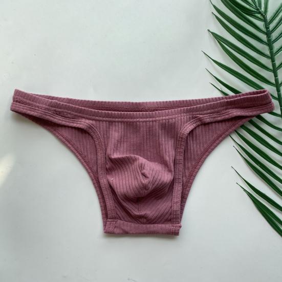 Men Panties Solid Color Anti-septic Soft Chic Pure Underpants Inner Wear Garment