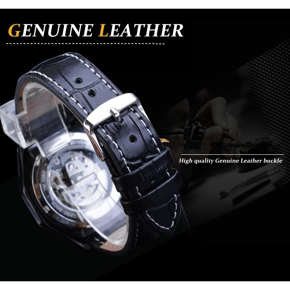 T-winner Herrenmode Casual Hohl Mechanisches Uhrwerk Wasserdichte Automatische Mechanische Uhr