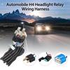 H4 LED Hovedlyspæreforsterker Relé Ledningsnett Pluggsett Bil Hovedlysforsterker med Reléforsterker Lysstråle
