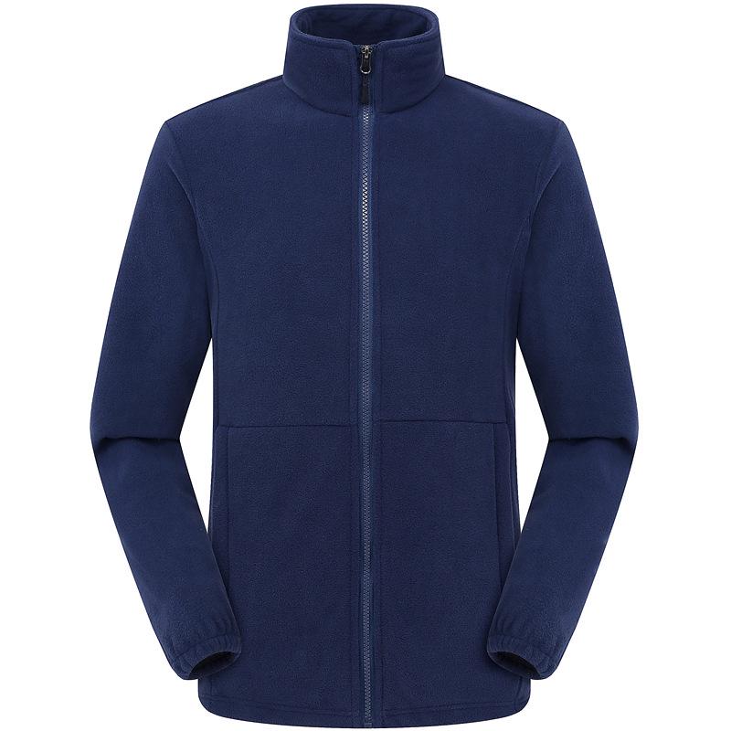 Outdoor Fleece Jacket for Men & Women - Thick Warm Polar Fleece Cardigan with Optional Logo for Autumn/Winter.