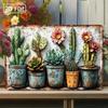 Vintage Succulent Metal Wall Art Rustic Garden Decor Home Office Gift