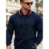 Lockere Langarm-Poloshirts für Herren, lässig, Basic-Hemden mit Kragen, leichte Polo-T-Shirts für die Arbeit und das Geschäft für Männer, Frühling, Herbst, Golf-Oberteile, Übergröße