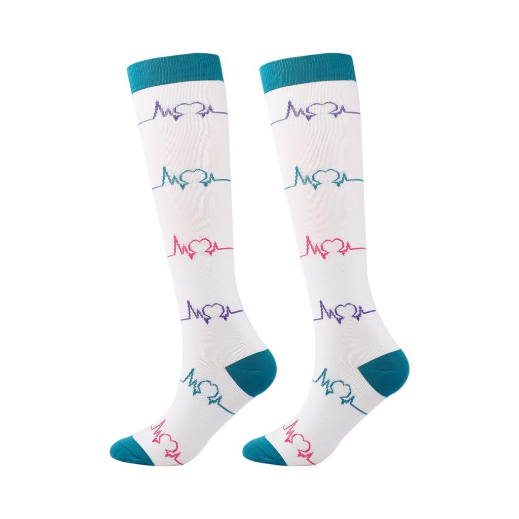 Heart-shaped Polka Dot Sports Compression Stockings