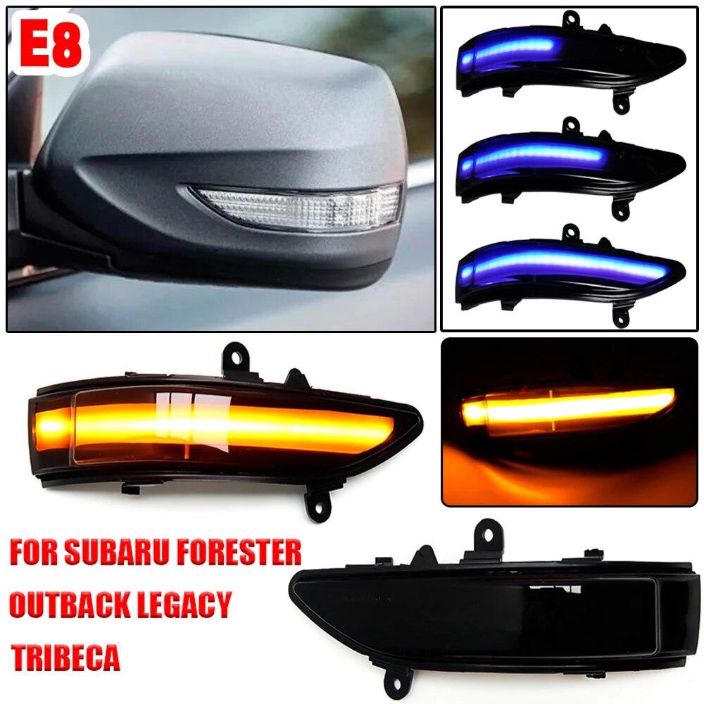 Car LED Dynamic Turn Signal Lights For Subaru Forester Tribeca Side Mirror Blinker Indicator For Subaru Outback Legacy 2008-2011