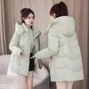 Womens Hooded Long Winter Puffer Coat Warm Loose Plus Size Cotton Padded Jacket Daily Wear