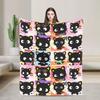 Cute Chococats Blanket Black Cat Super Warm Novelty Plush Throw Blanket For Child Home Decor Flannel Bedspread Bed Cover