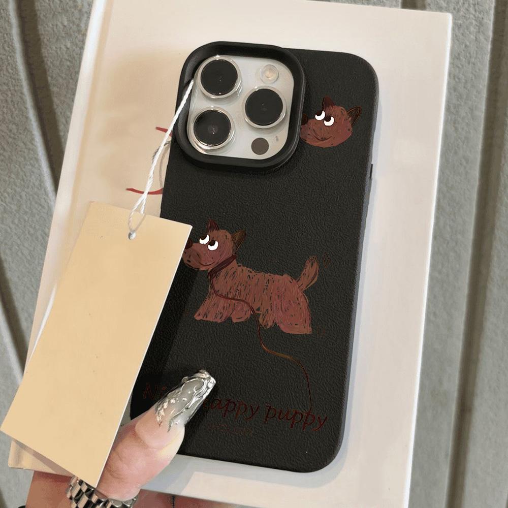 Luxury Soft Leather Phone Case For iPhone 16 Pro Max  Funda iPhone 15 13 11 14 Plus 12 16promax 15promax 13promax Cartoon Covers