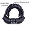 1PC Universal Motorcycle Electric Car Helmet Password Wire Lock Portable Anti Theft For Mtb Road Bikes