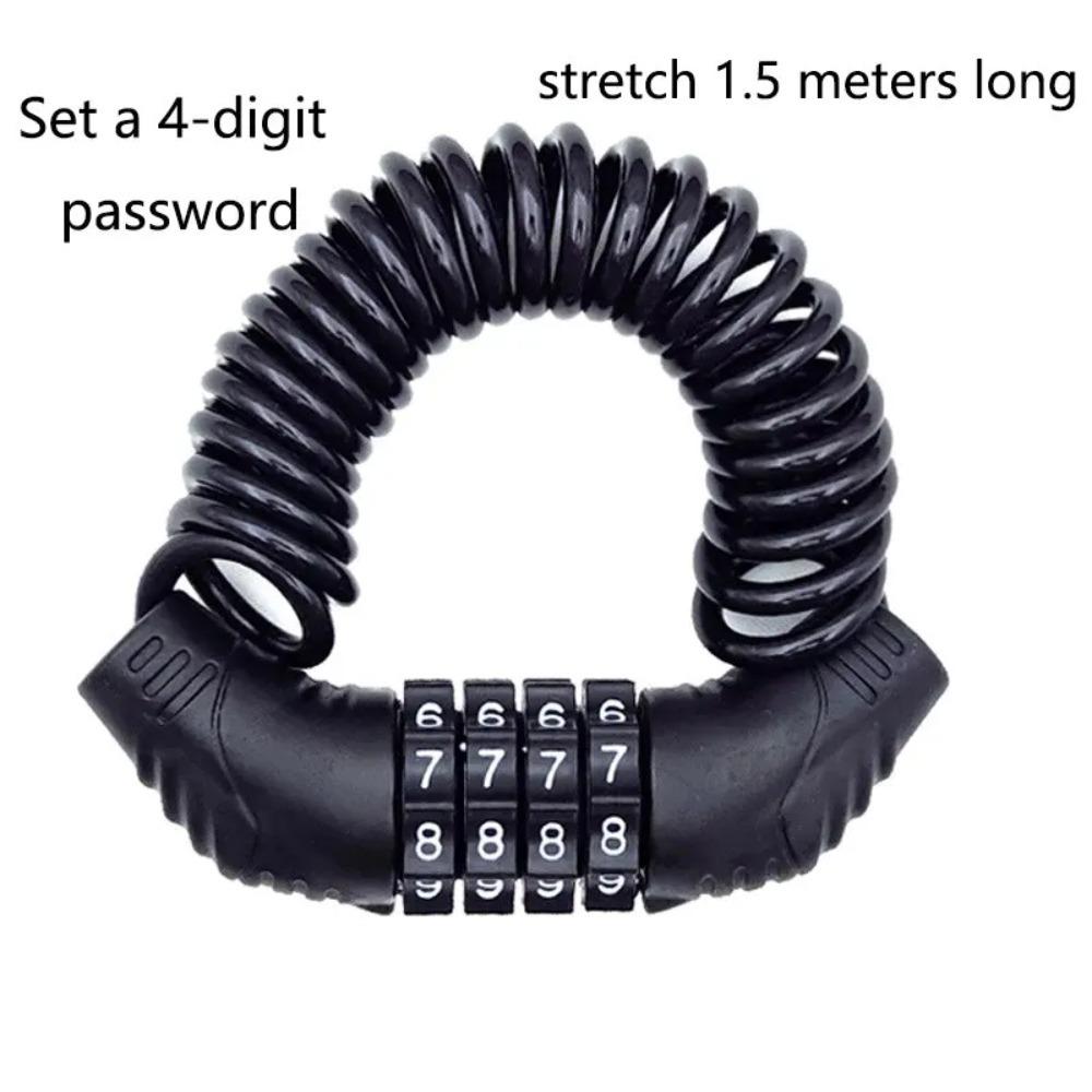 1PC Universal Motorcycle Electric Car Helmet Password Wire Lock Portable Anti Theft For Mtb Road Bikes