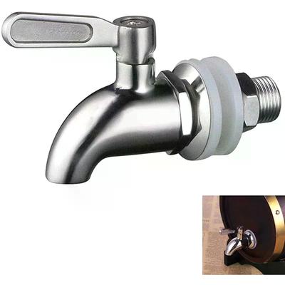 Grifo dispensador de bebidas de acero inoxidable 304 para barril de vino, cerveza, zumo, bebida