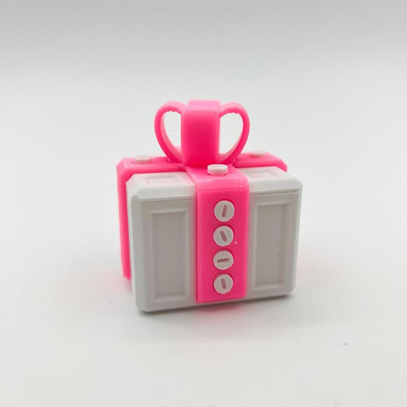 3D printed surprise Christmas box with Christmas atmosphere decorations and ornaments that can be freely twisted and decompresse