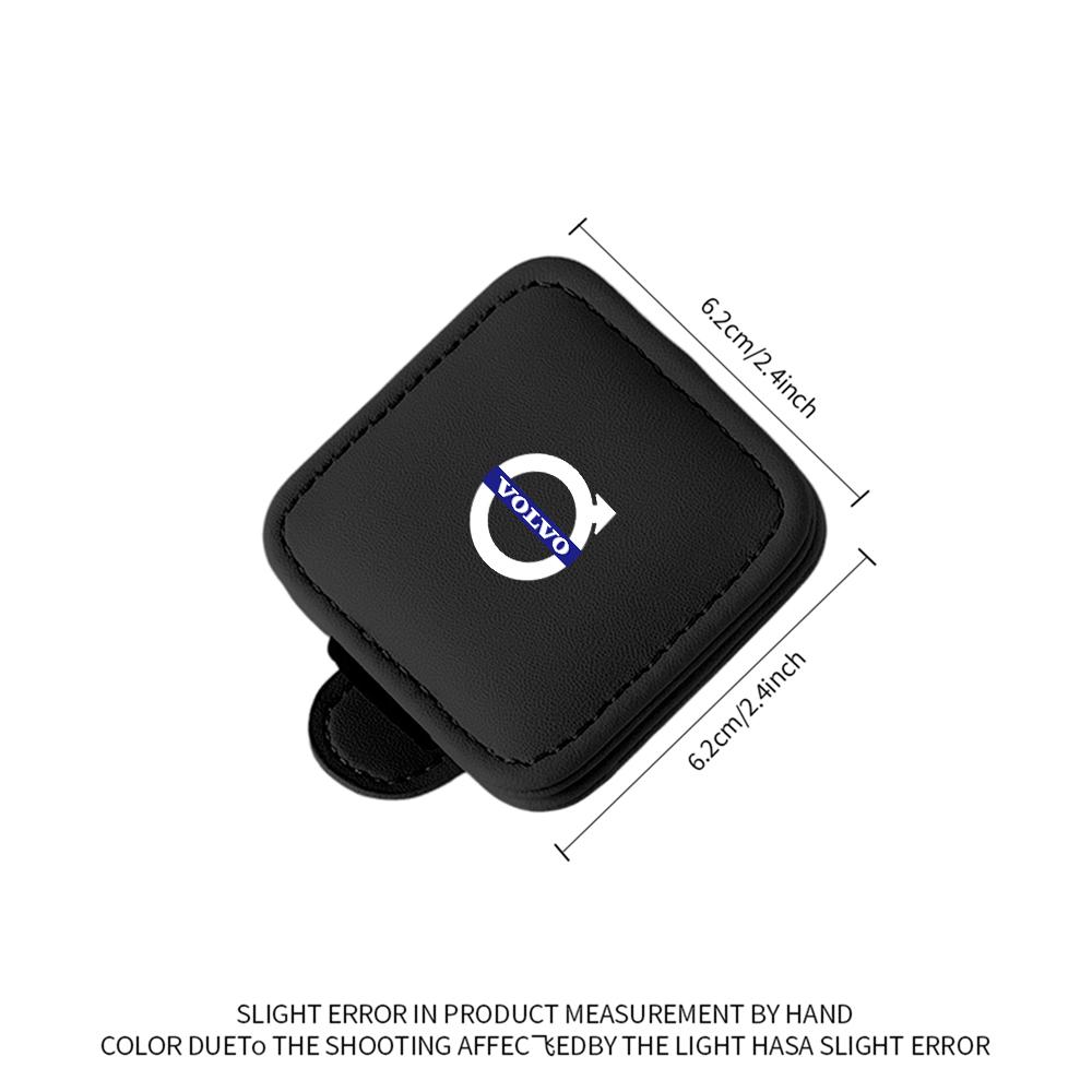 1Pcs Car Leather Glasses Clips Sun Visor Sunglasses Storage Fastener For Volvo Xc60 V50 V40 Xc90 S40 S60 S60 V90 V60 S90 Xc40