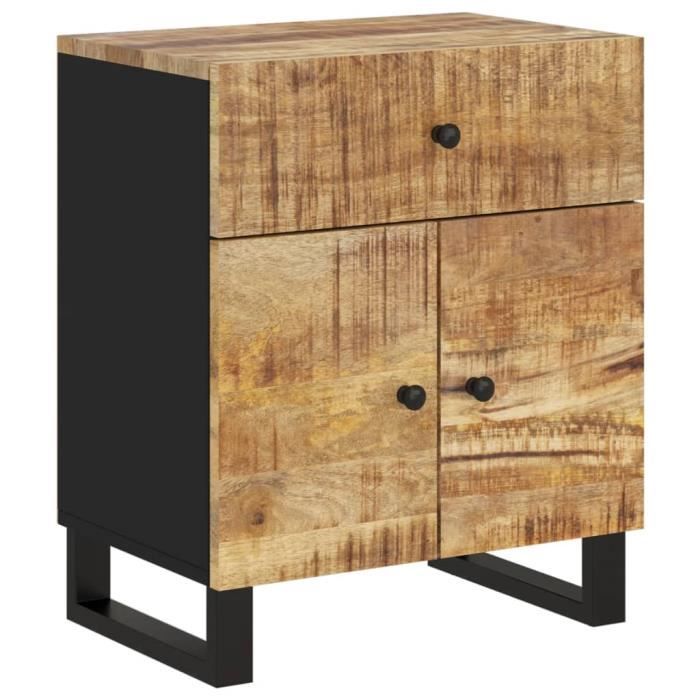 VidaXL Table de chevet 50x33x60 cm Bois de manguier et d'ingénierie 350668