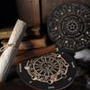 Divination Metaphysical Message Board Wooden Pendulum Board with Crystal Dowsing Pendulum Necklace Witchcrafts Supplies