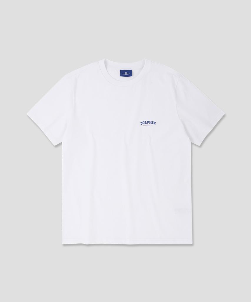 DOLPHIN WAVE APPAREL [3-Pack] Dolphin Arch Logo T-Shirt White & White & Black