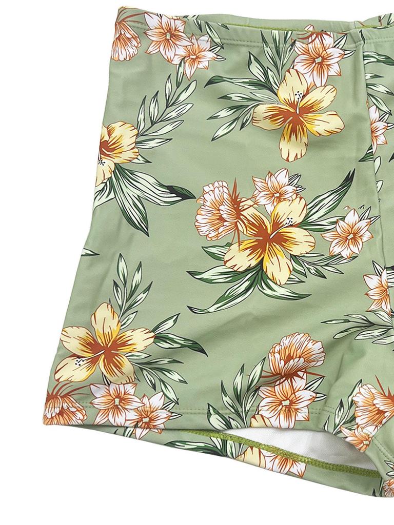 2026 Große Größen Europäisch-Amerikanischer Digitaldruck Geteilter Rock Stil Schlankmachender Badeanzug für Damen