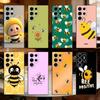 C-Cute Cartoon Bee Phone Case For Samsung S25,S24,S23,S22,S21,S20,Plus,Fe,Lite,Others Black Cover