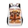 Fashion Novelty Cool Tungtungtung Student Bookbag Notebook Backpacks 3D Print Oxford Waterproof Boys/Girls Travel Backpacks