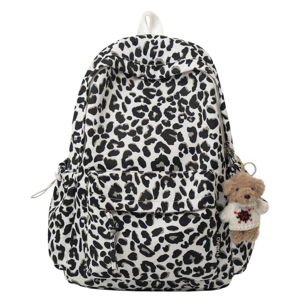 Zaino scuola stile straniero moda stampa leopardo zaino donna tempo libero pendolarismo viaggio grande capacità zaino di nicchia alto valore zaino scolastico per studenti