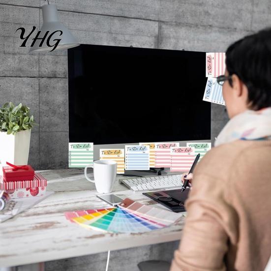 Journaling Supplies Striped Planning Sticky Notepads, Task Memo Pads, Removable Self Adhesive Note Tags Self-Adhesive Paper for Daily To-Do Lists And