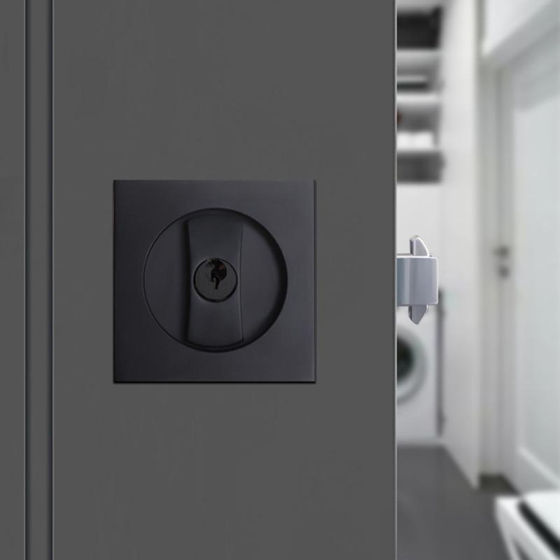 Privatsphäre Schiebetürschlösser Poliert-Badezimmer Schiebetürschloss Unsichtbares Einlass-Türschloss für Küche Badezimmer Schlafzimmer