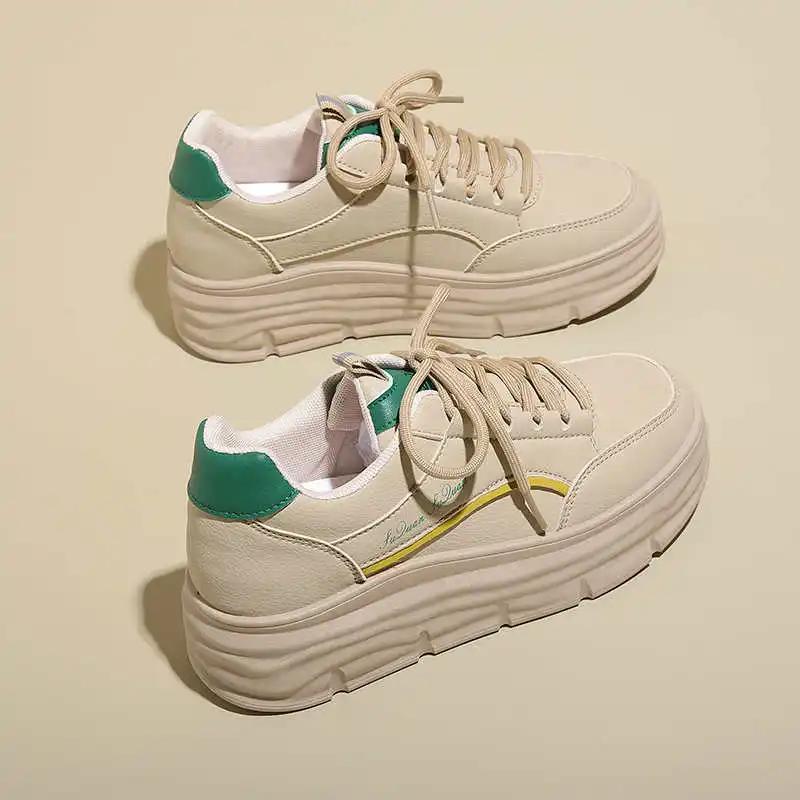 Fashion Key Height Thin Heel Women's Youth Sneakers Walking Lofers Women Shoes Women Luxury Designer Sport On Sale Low Cost