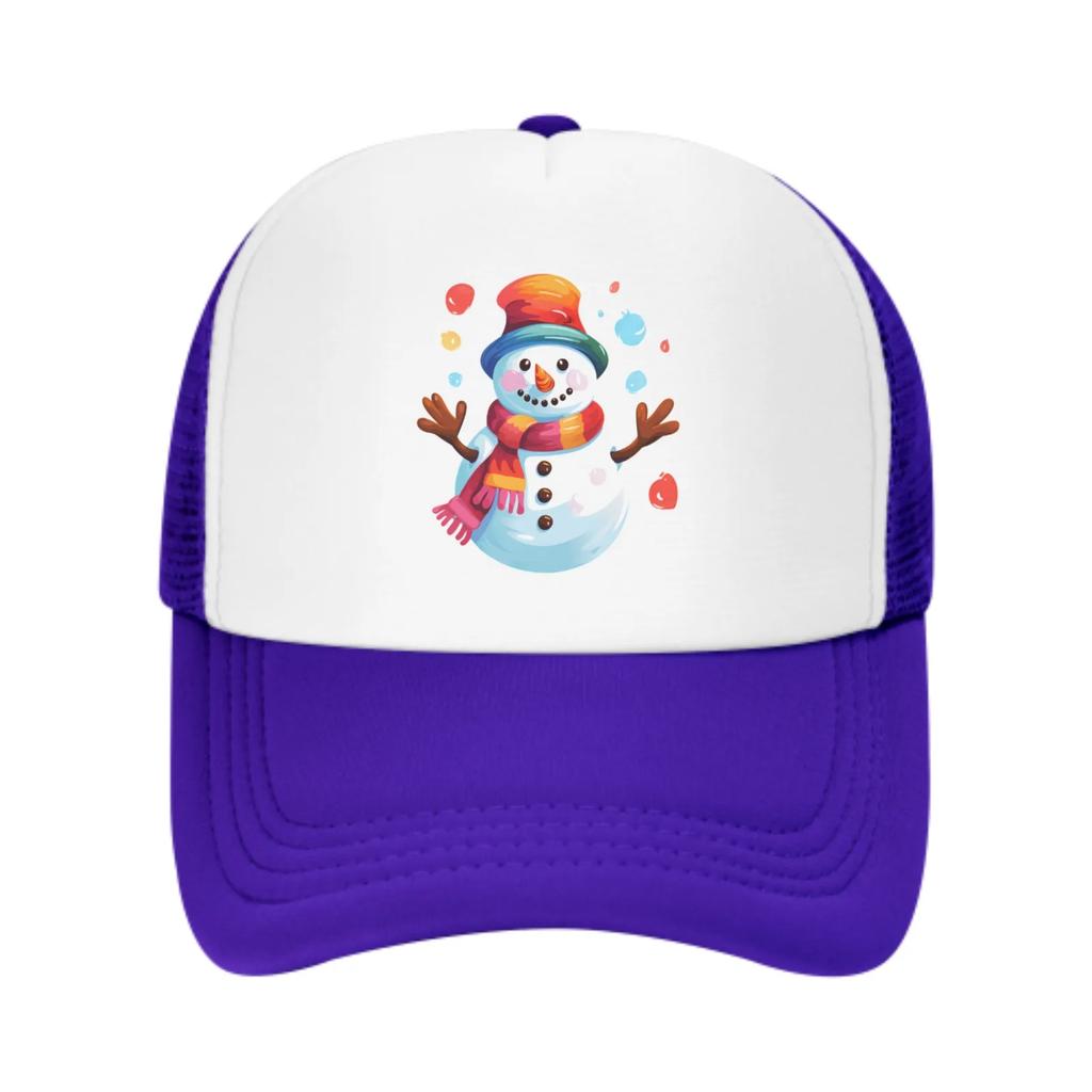 Winter Colored Snowman Summer Leisure Sports Daily Sun Hat Fishing Outdoor Mens and Womens Truck Caps Fashion