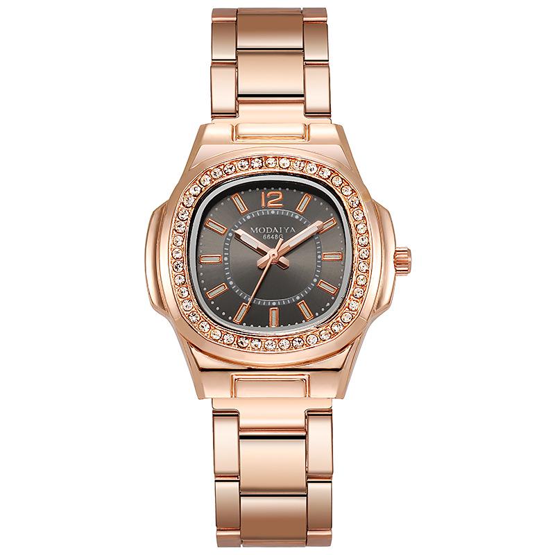 Trendy Fashion Steel Strap Quartz Ladies Wristwatch with Cross-Border Style