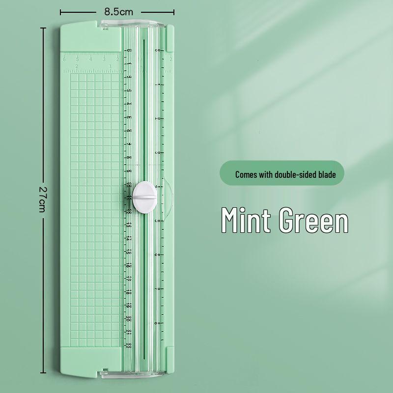 Portable Guillotine Paper Cutter with Round Corner Utility Knife for Students and Office Use