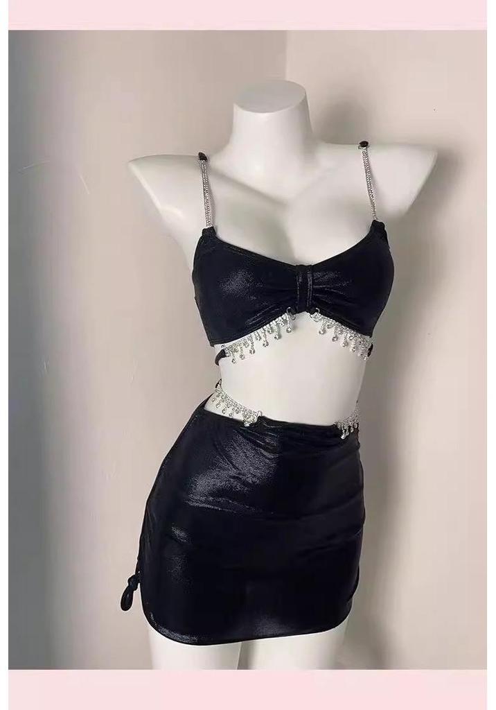 2025 Women's Sexy Three-Piece Bikini Set - High-End, Pure Desire Style for Summer Vacations