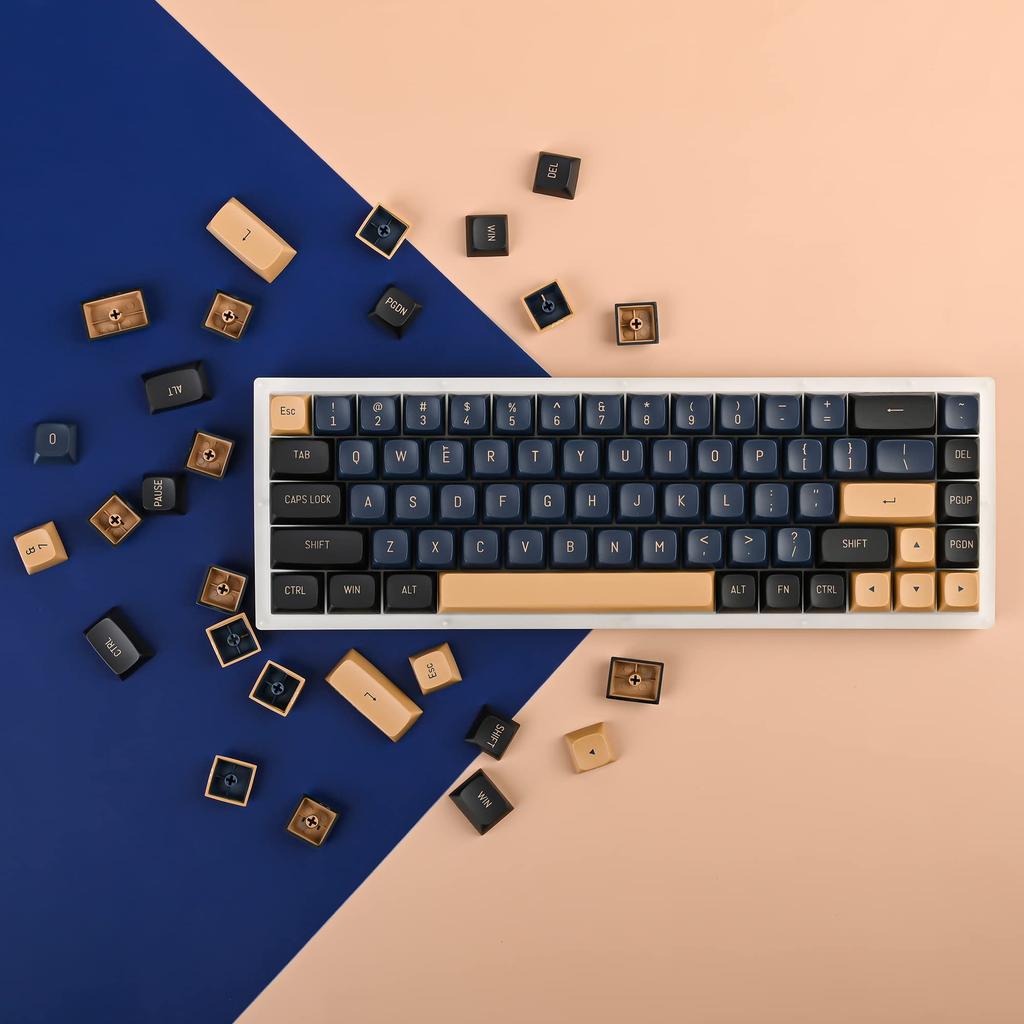 Blue Samurai CSA Custom Keycaps, 152-Key Dual Hair Keycap Set for CherryGateronMX Switches, 60c64cGK61 Gaming Mechanical Keyboards