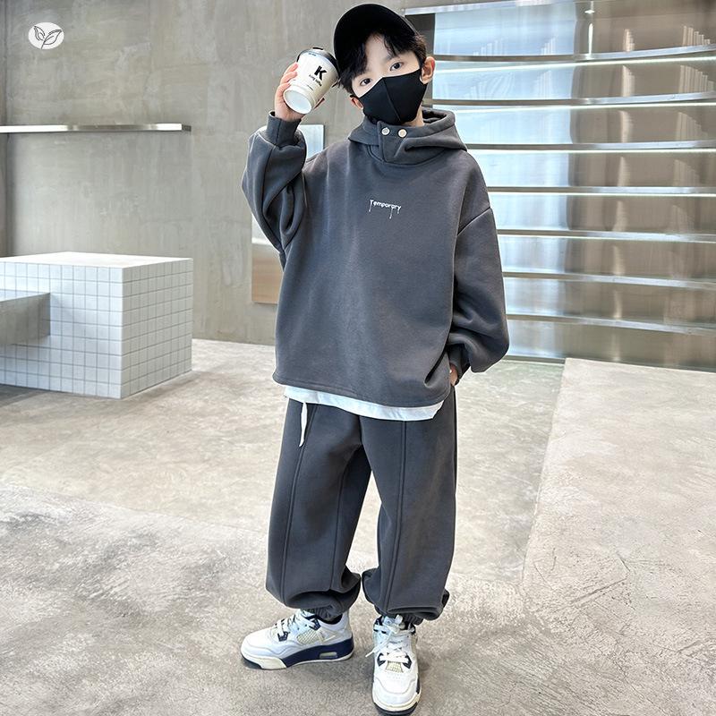 Sportieve Kinder Hoodie Herfst Set - Trendy Jongens Lente/Herfst Stijl voor Middelgrote & Grote Kinderen 2026