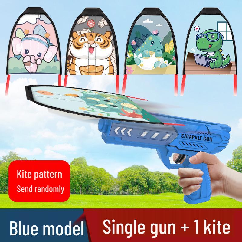 Popular Children's Outdoor Catapult Kite Gun - Rubber Band Airplane Launcher Toy