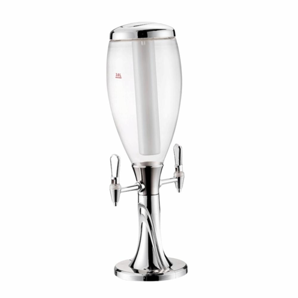 Dual-Head Faucet Beer Dispenser with Icicles Drink Holder Creative Beverage Machine Bar Use